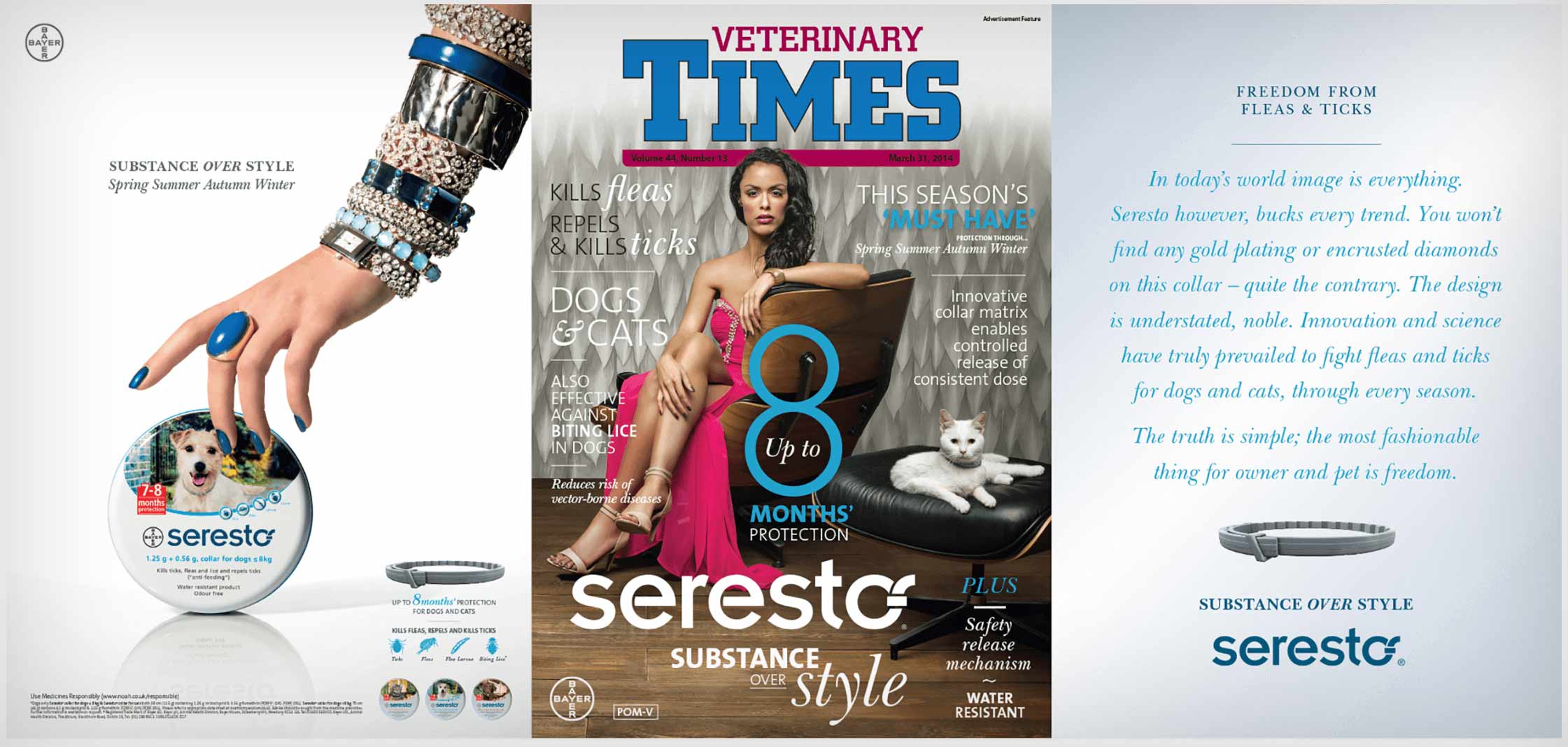 Seresto magazine fold out front cover advert