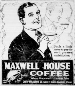 1920s Maxwell House ad
