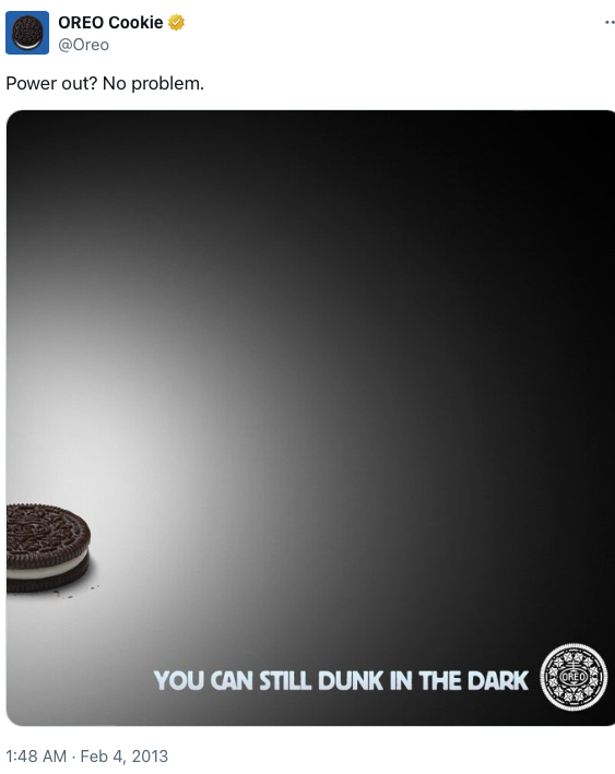 Super Bowl Oreo ad