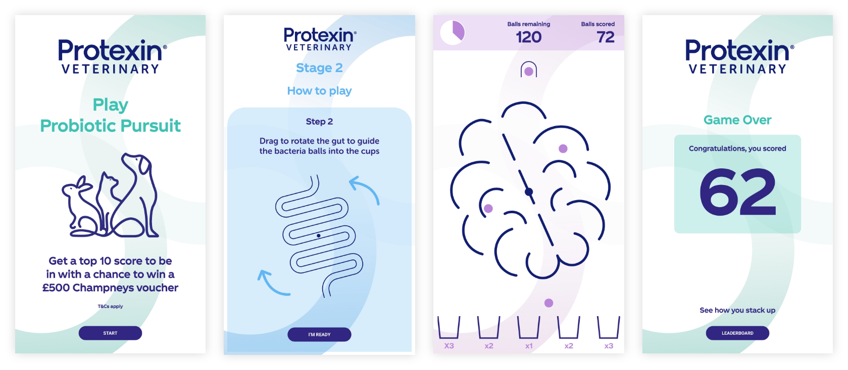 Protexin interactive game mock-up